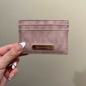 Pink Micheal Kors Card Holder